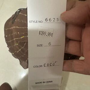 Brown Dress with Gold Accents